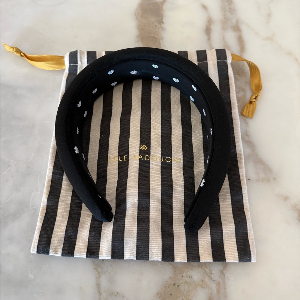 Lele Sadoughi black padded headband